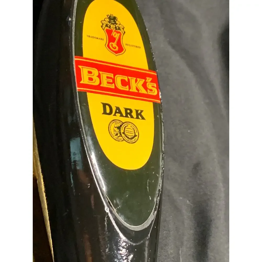 Beck's Dark Beer Tap Handle German Import Black Gold 13 Inch Keg Pull